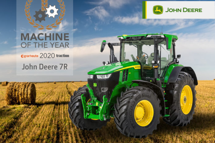 Nowy ciągnik John Deere 7R z nagrodą „Maszyna Roku 2020”